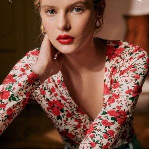 Sezane Italian Collection Lydia Shirt Sz S Rare